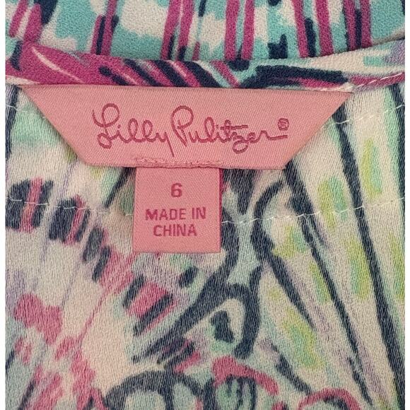 Lilly Pulitzer Multicolor Seashell Dress Size 6 - Picture 3 of 4